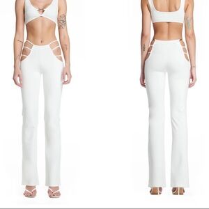 NWT I.AM.GIA White Cut-Out Flare Lucid Pants - Size S